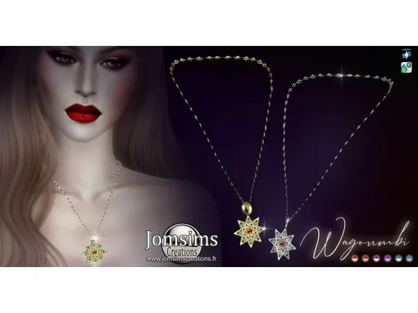 Alpha jomsimscreations Wagoumbi Necklace by jomsims - The Sims 4 Custom Content