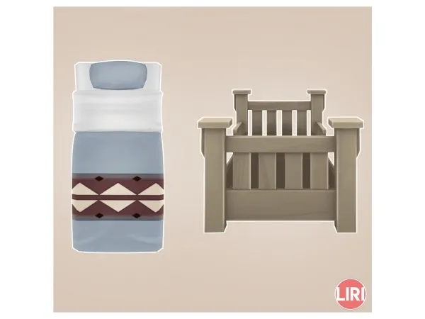 Maxis Match Classic Toddler Bed Separated by Lierie - The Sims 4 Custom Content