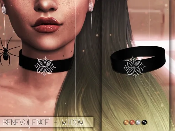 Alpha Widow Choker by luminescent - The Sims 4 Custom Content