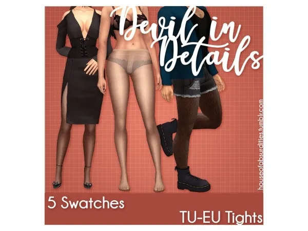 Maxis Match houseofabsurdities Devil In Details Pantyhose - The Sims 4 Custom Content