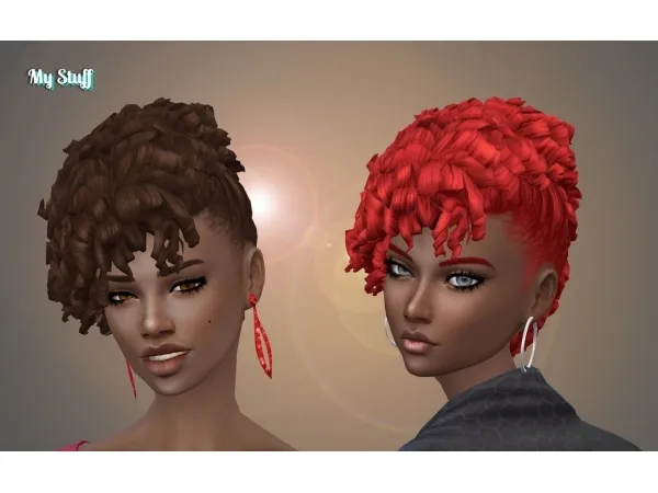 Maxis Match zurkdesign Julia Curls - The Sims 4 Custom Content