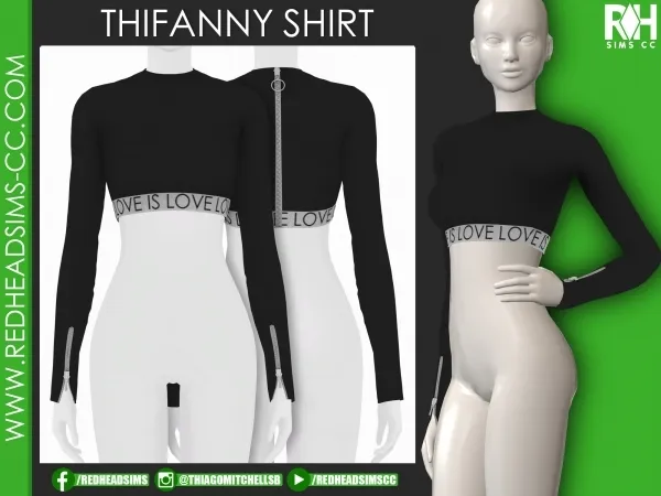 Alpha THIFANNY SHIRT - The Sims 4 Custom Content
