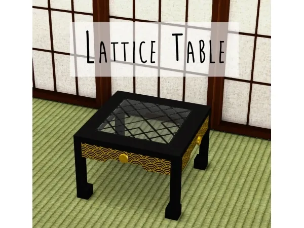 Alpha Lattice Table by teanmoon - The Sims 4 Custom Content