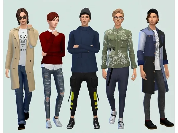 Maxis Match liliili sims Male clothes Set 3 - The Sims 4 Custom Content