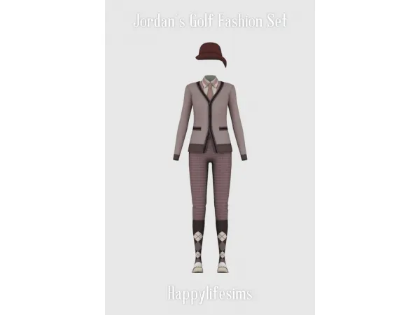 Alpha [Lonelyboy] Jordans Golf Fashion Set - The Sims 4 Custom Content