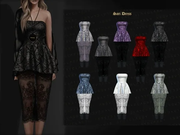 Alpha SlayClassy 108 Sari Dress - The Sims 4 Custom Content