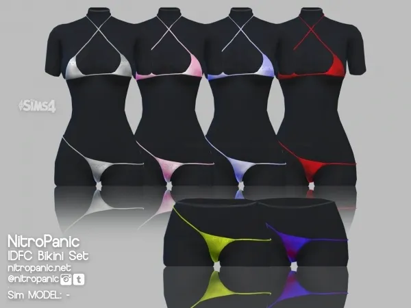 Alpha IDFC Bikini Set (Bottom) - The Sims 4 Custom Content