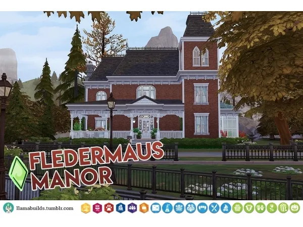 Alpha llamabuilds Fledermaus Manor no - The Sims 4 Custom Content
