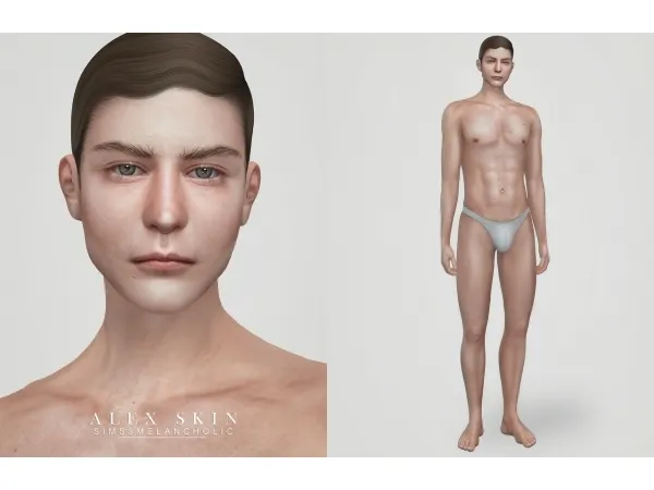 Alpha Alex skin (male) Contacts 50 by sims3melancholic by sims3melancholic - The Sims 4 Custom Content