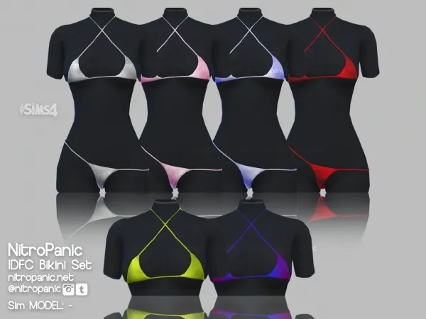 Alpha IDFC Bikini Set (Top) by nitropanic - The Sims 4 Custom Content
