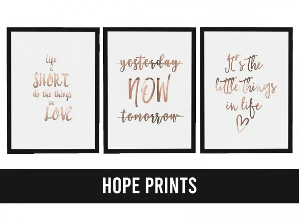 Maxis Match HOPE PRINTS - The Sims 4 Custom Content