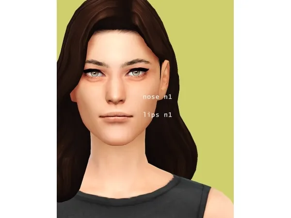 Maxis Match sulsulhun face addons pt 1 lips nose cas presets - The Sims 4 Custom Content