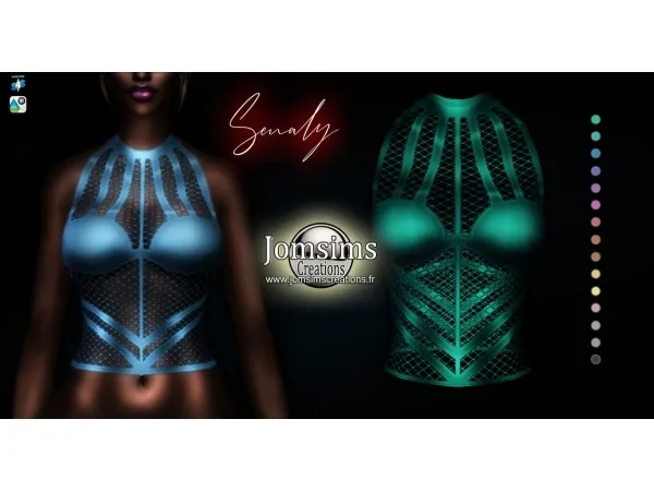 Alpha jomsimscreations Senaly top - The Sims 4 Custom Content