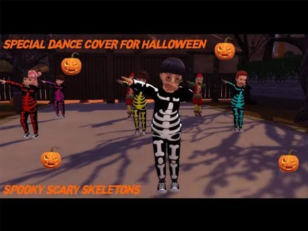 Alpha Spooky Scary Skeletons Dance Cover - The Sims 4 Custom Content