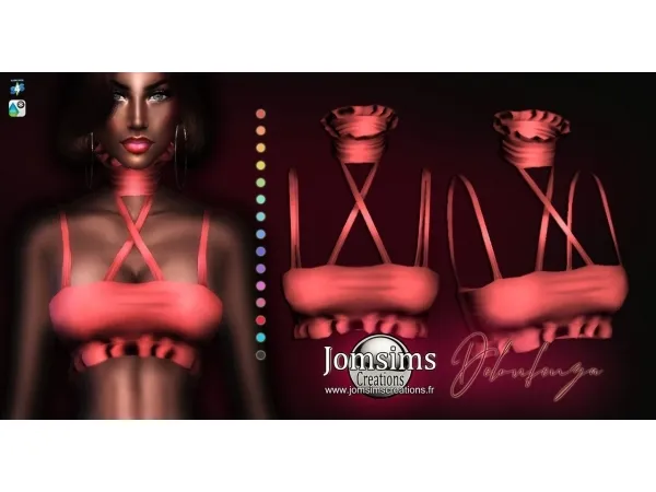 Alpha jomsimscreations Deloufenza top - The Sims 4 Custom Content