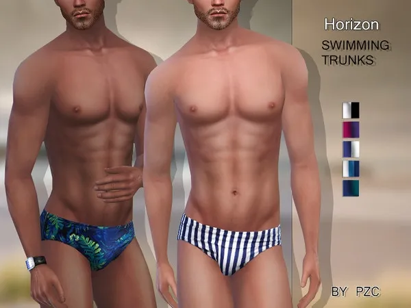 Alpha Horizon Swimming Trunks - The Sims 4 Custom Content