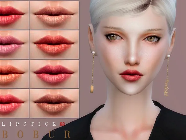 Alpha Bobur Lipstick 88 - The Sims 4 Custom Content