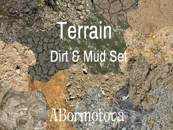 Alpha Terrain Set Dirt Mud - The Sims 4 Custom Content