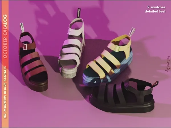 Alpha Dr Martens Blaire Sandals - The Sims 4 Custom Content