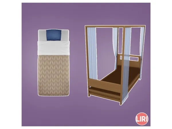 Alpha Cobra Cabana Toddler Bed Separated by Lierie - The Sims 4 Custom Content
