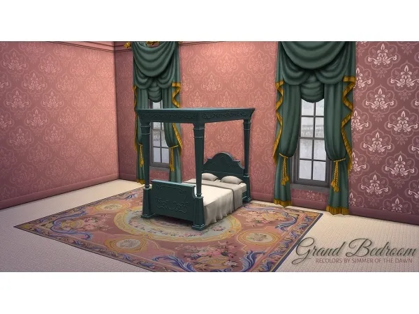 Maxis Match simmerofthedawn Grand Bedroom - The Sims 4 Custom Content