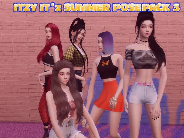 Alpha ITZY IT'z SUMMER POSE PACK 3 - The Sims 4 Custom Content
