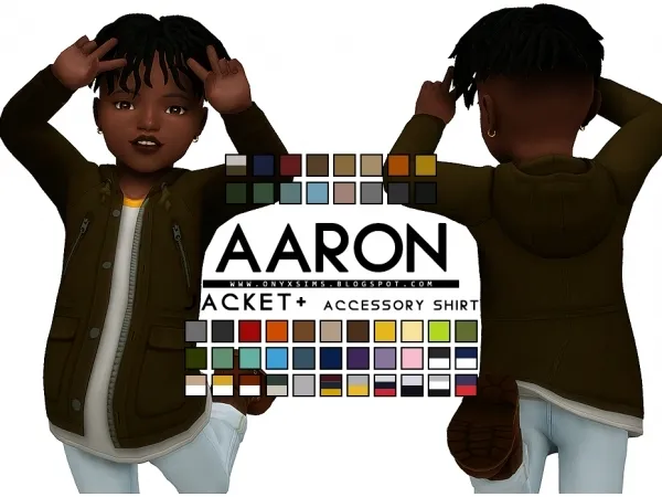 Maxis Match onyxsims AARON JACKET T SHIRT ACCESSORY - The Sims 4 Custom Content