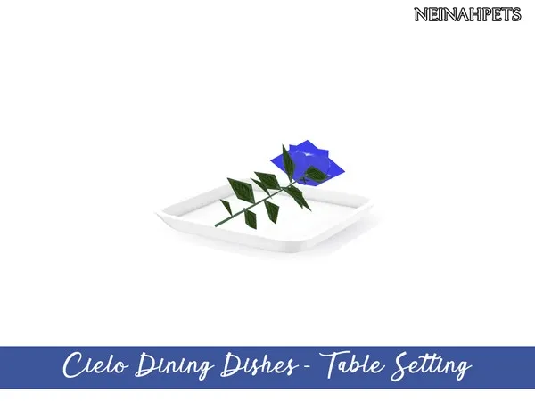 Cielo Dining Dishes Place Setting - The Sims 4 Custom Content