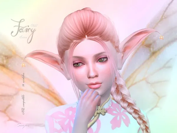 Alpha [Suzue] Child Fairy Ears - The Sims 4 Custom Content