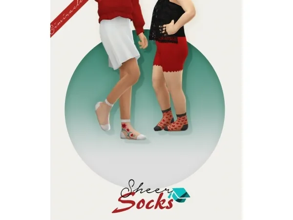 Maxis Match simiracle Sheer Socks Enabled for Kids Toddlers - The Sims 4 Custom Content