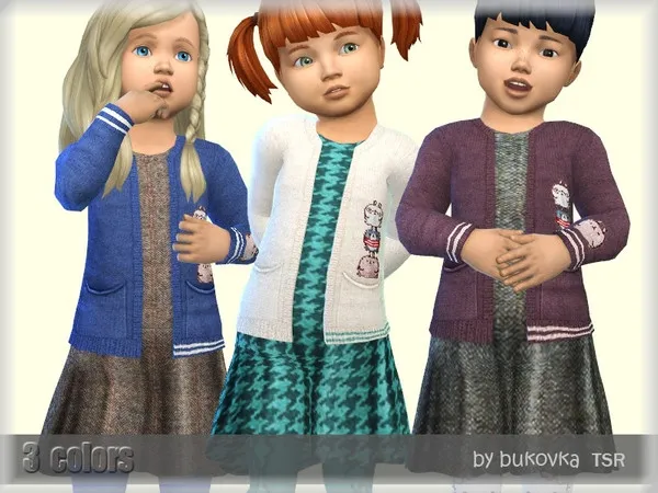 Maxis Match Dress with Cardigan - The Sims 4 Custom Content
