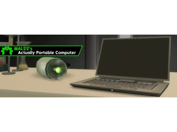 Alpha Actually Portable Computer by MAL22 - The Sims 4 Custom Content