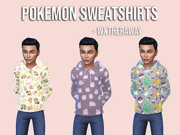 Alpha Pokemonsweatshirts_wxtheraway - The Sims 4 Custom Content