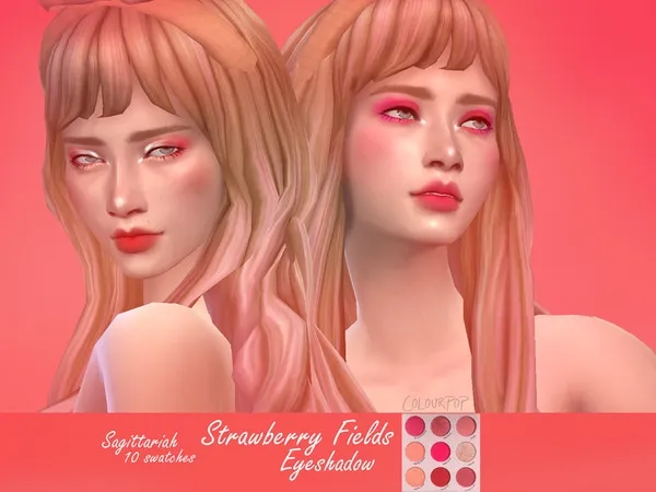 Maxis Match Colourpop Strawberry Fields Eyeshadow - The Sims 4 Custom Content