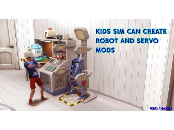 Alpha Kids Sim can Create Robot and Servo by novalpangestik - The Sims 4 Custom Content