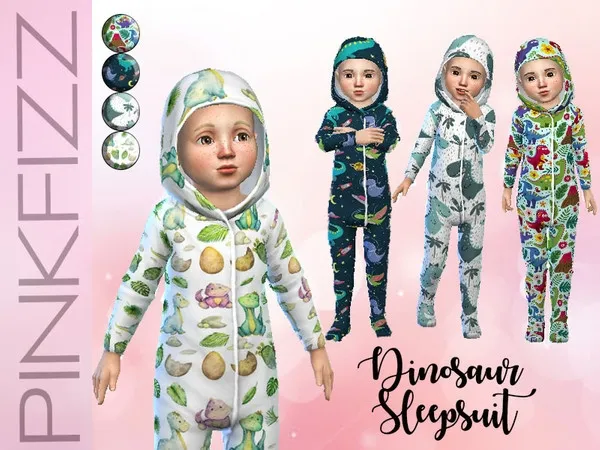 Alpha Dinosaur Sleepsuit - The Sims 4 Custom Content