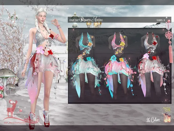 DSF SET NYMPH AMORE Skirt - The Sims 4 Custom Content