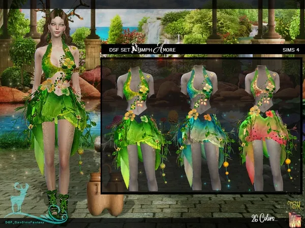 DSF SET NYMPH AMORE TOP - The Sims 4 Custom Content