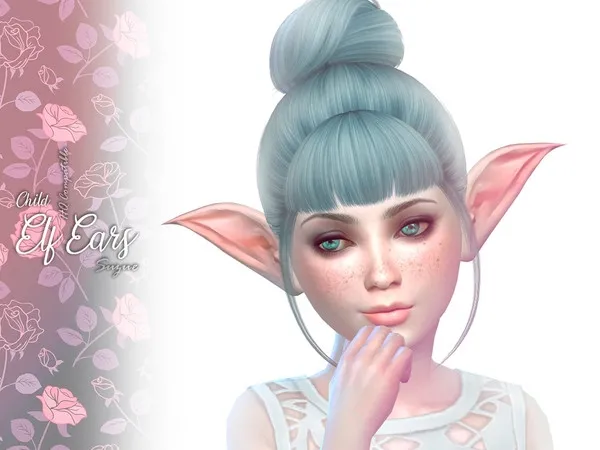 Alpha [Suzue] Child Elf Ears - The Sims 4 Custom Content