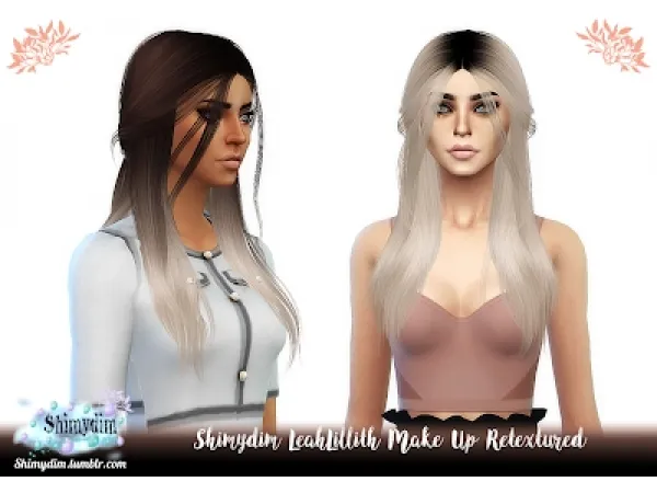 Alpha S4 LeahLillith Make Up Retexture Ombre DarkRoots Naturals Unnaturals - The Sims 4 Custom Content