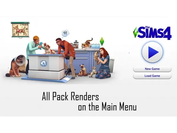 Alpha All Pack Renders on the Main Menu by weerbesu - The Sims 4 Custom Content