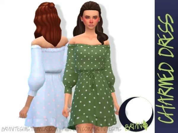 Maxis Match Charmed Dress by Brianitesims - The Sims 4 Custom Content