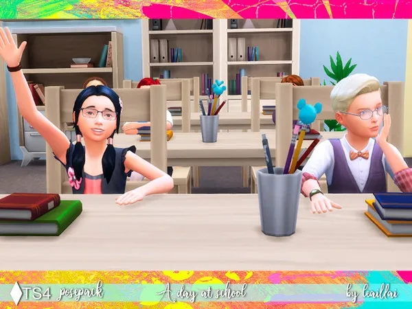 Alpha [ ] A day at school [posepack] - The Sims 4 Custom Content