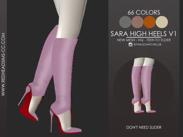 Alpha SARA HIGH HEELS V1 - The Sims 4 Custom Content