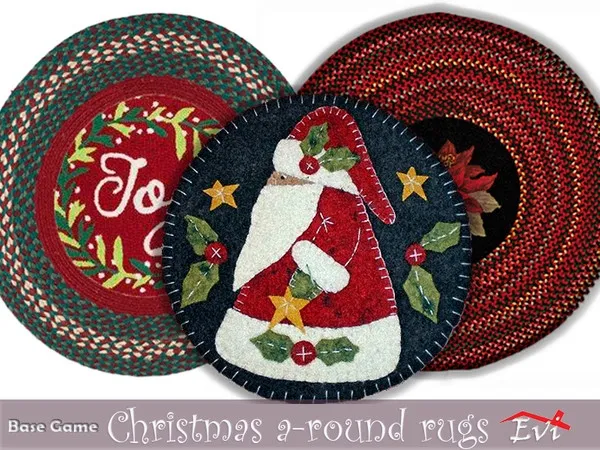 Alpha Christmas a round rugs - The Sims 4 Custom Content