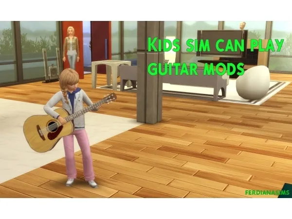 Alpha Child Sim can Play Guitar by novalpangestik - The Sims 4 Custom Content