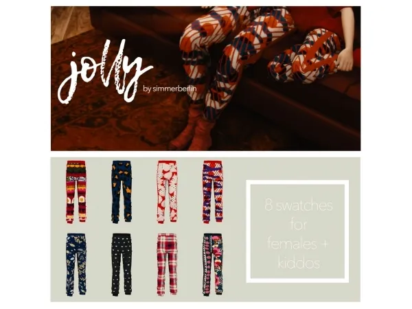 Alpha JOLLY a recolor set - The Sims 4 Custom Content
