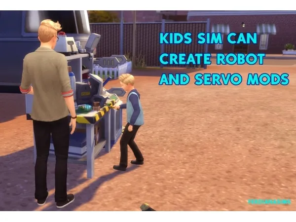 Alpha Kids Sim Can create Robot and Servo Mods - The Sims 4 Custom Content