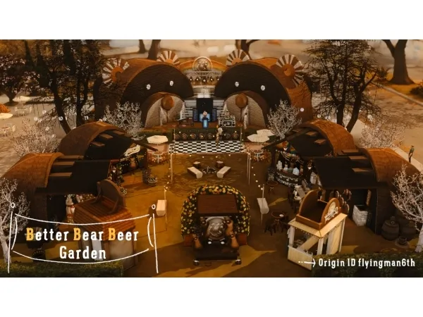 Alpha Better Bear Beer Garden - The Sims 4 Custom Content