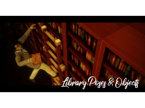 Alpha Library Poses Objects - The Sims 4 Custom Content